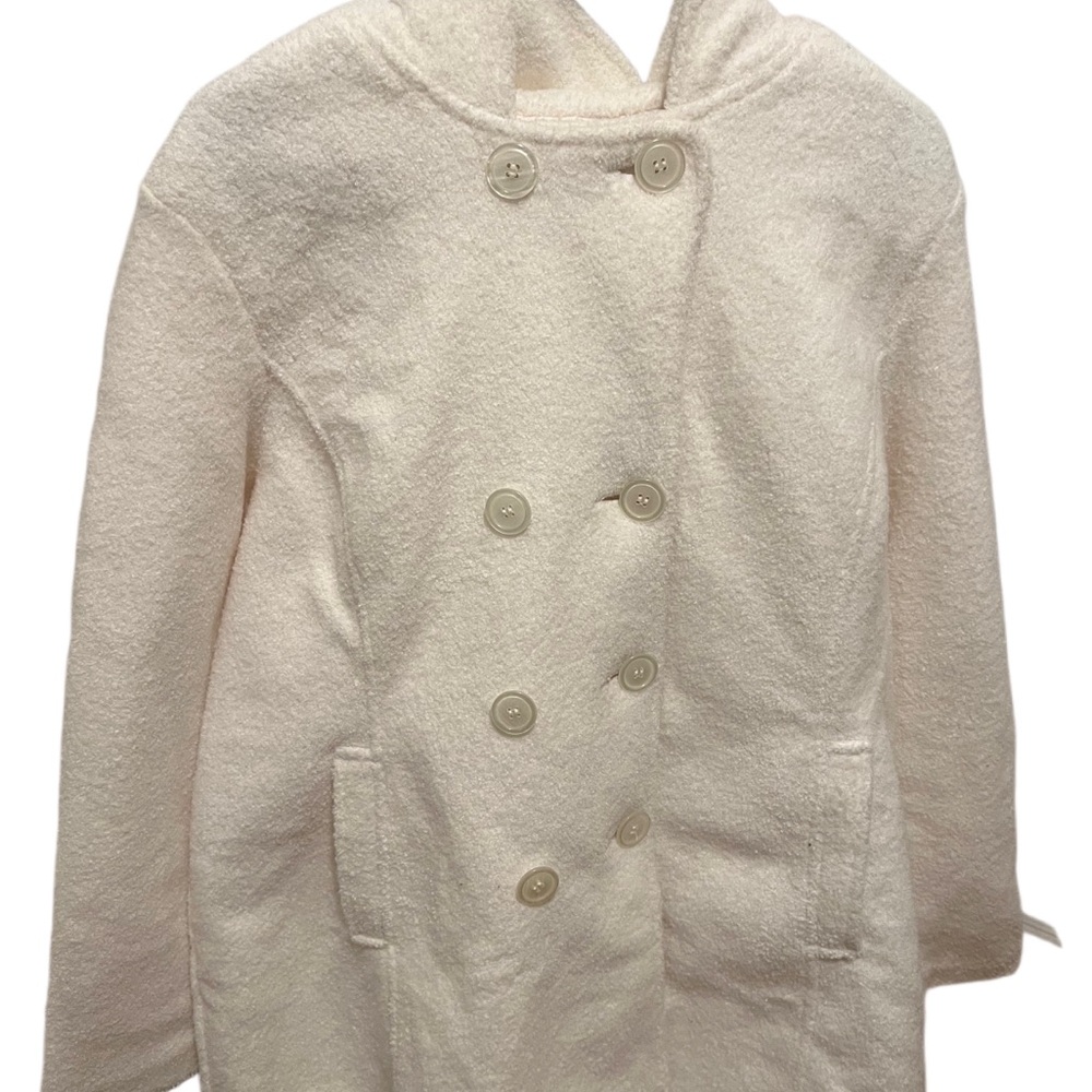 Elegant Women's Cream Pea Coat